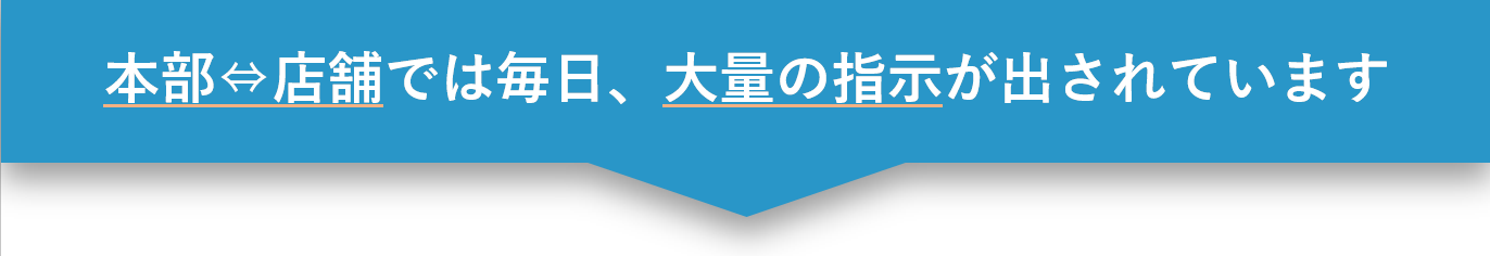 本部から店舗への指示