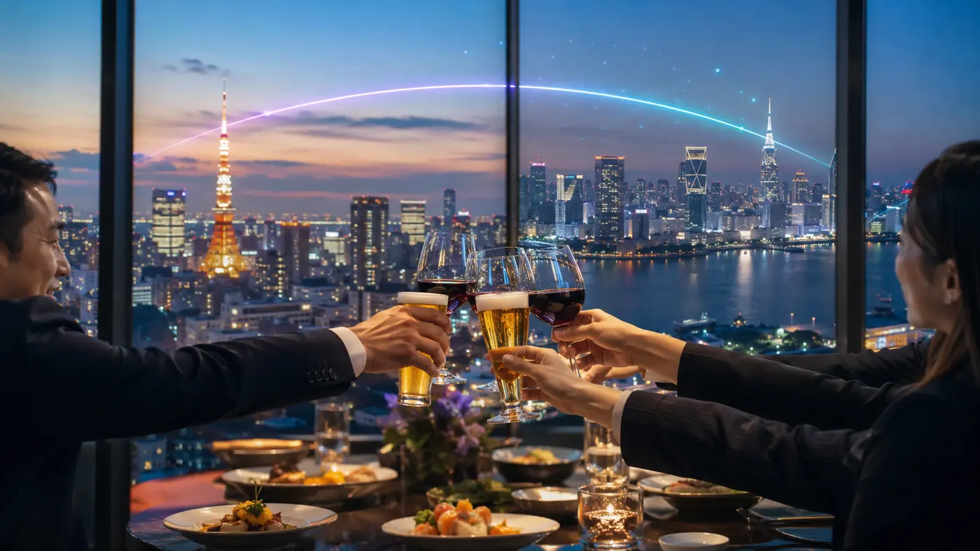 日本と香港をつなぐビールとワインの国際乾杯