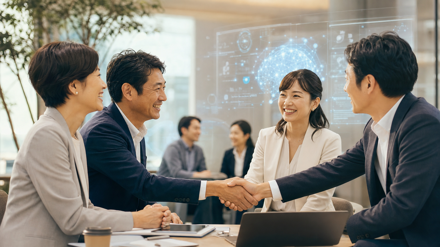 AIを人の代わりではなく支えるパートナーとして活用する相談風景